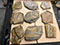 Initial stone art layout design of a basin for use in a water fountain by Santa Fe Stone Creations