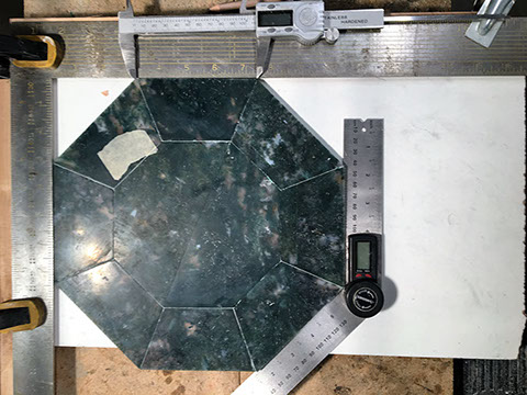 Measuring the accuracy of art work in progress by Santa Fe Stone Creations